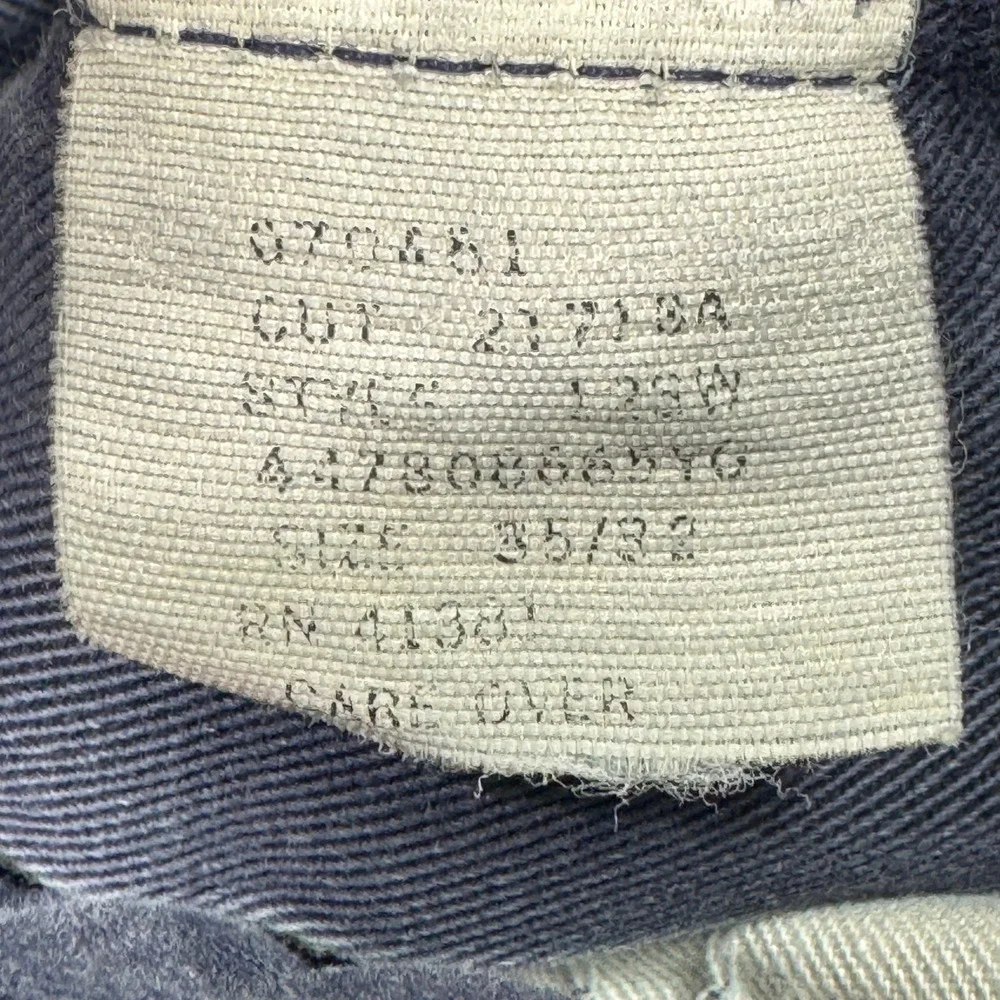 VTG Polo Ralph Lauren Chino Pants Mens 35x32 Navy Blue Faded Relaxed 90s USA